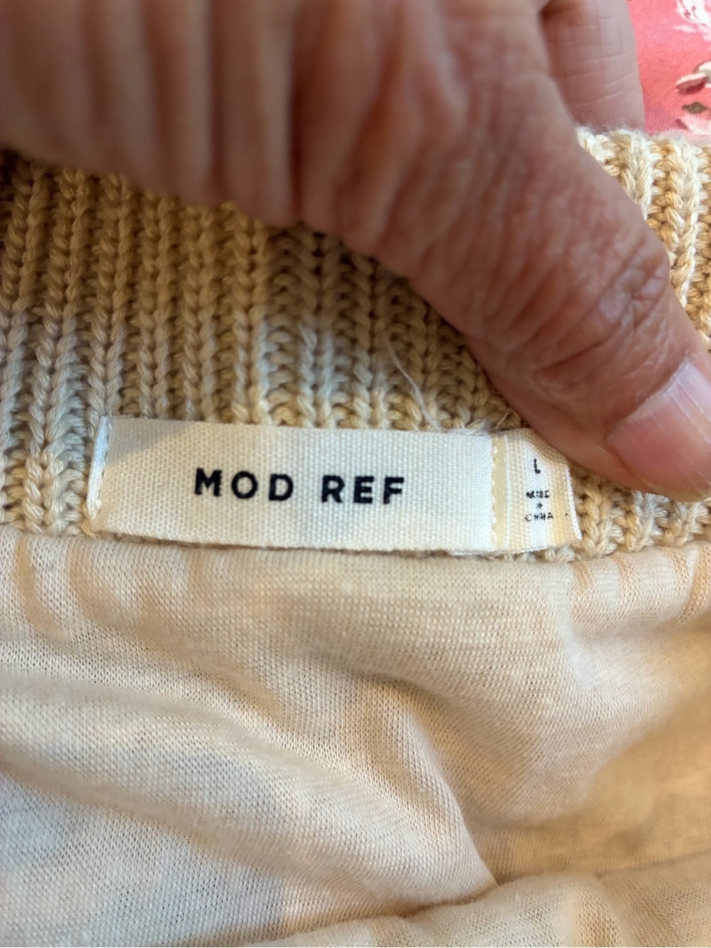 Mod Ref Cream Ribbed Waist Crochet Maxi Skirt Size L - Picture 5 of 6